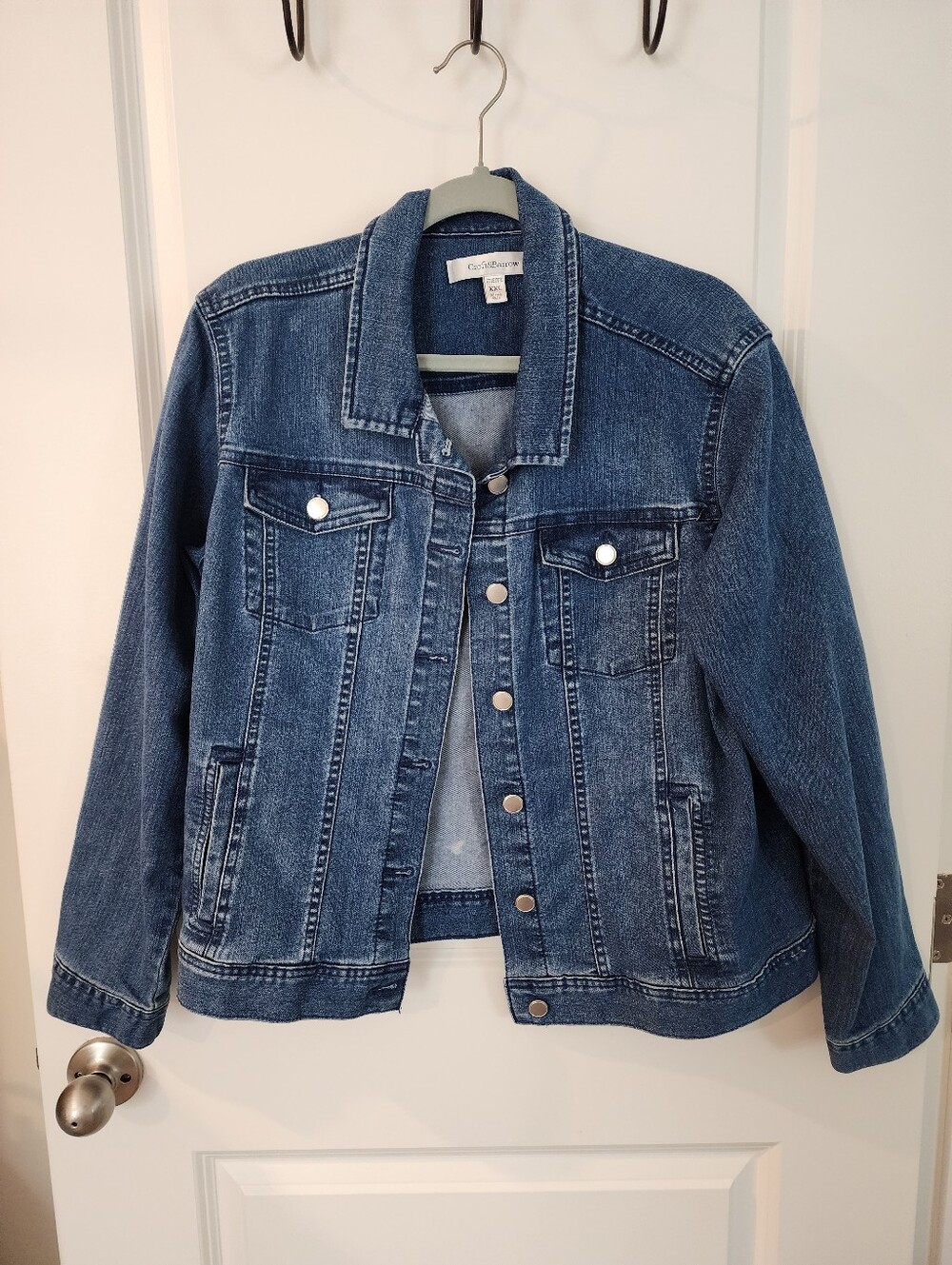 Denim Jacket - Classic Blue Jean Jacket With Stretch By Croft & Barrow Size XXL